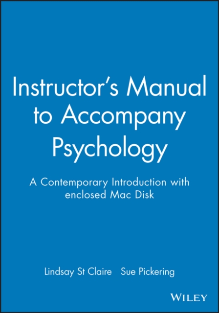 Instructor's Manual to Accompany Psychology : A Contemporary Introduction with enclosed Mac Disk, Paperback / softback Book