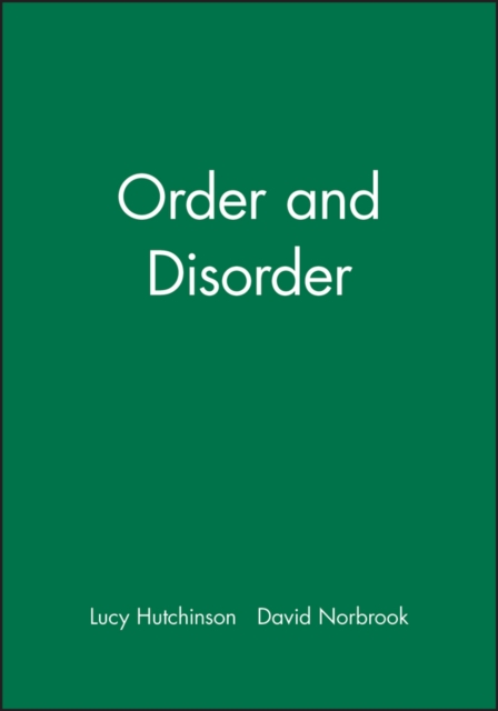 Order and Disorder, Paperback / softback Book