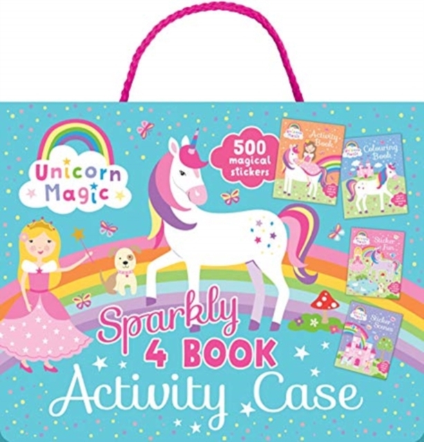 Unicorn Magic Sparkly Activity Case, Hardback Book