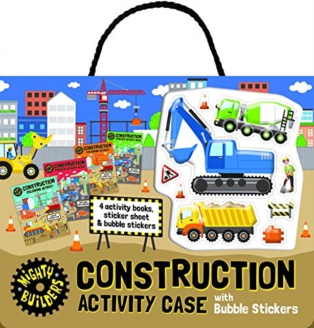 Construction Activity Case with Bubble Stickers, Mixed media product Book