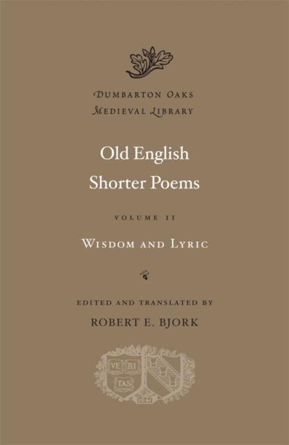 Old English Shorter Poems : Volume II, Hardback Book