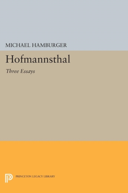Hofmannsthal : Three Essays, Paperback / softback Book