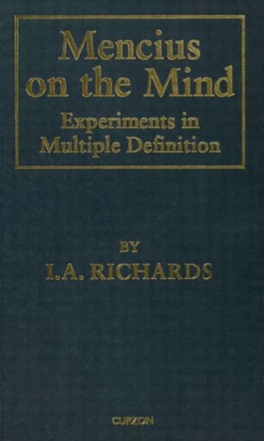 Mencius on the Mind : Experiments in Multiple Definition, Hardback Book