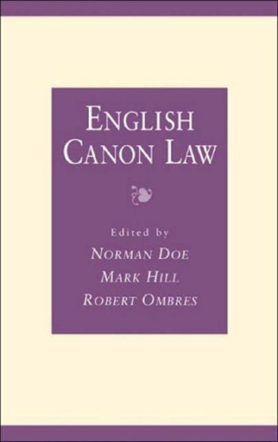 English Canon Law : Essays in Honour of Bishop Eric Kemp, Bishop of Chichester, Hardback Book