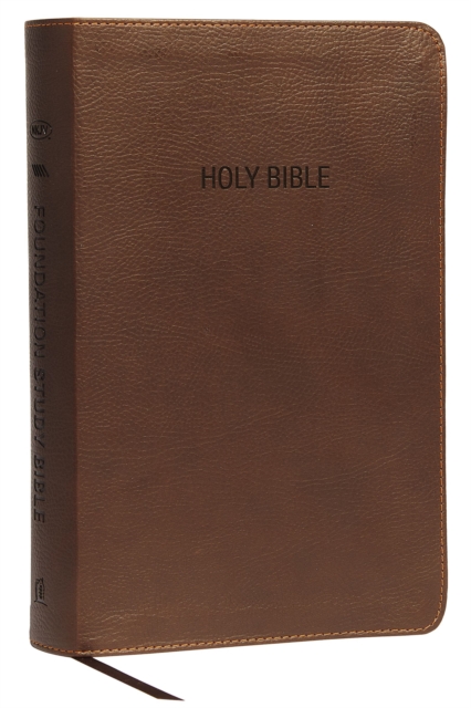 NKJV, Foundation Study Bible, Leathersoft, Brown, Thumb Indexed, Red Letter : Holy Bible, New King James Version, Leather / fine binding Book