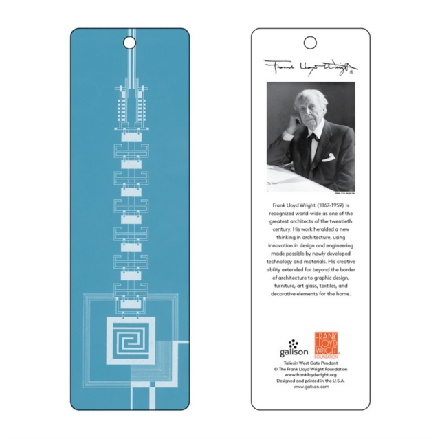 Frank Lloyd Wright Taliesin West Gate Bookmark (Blue), Bookmark Book