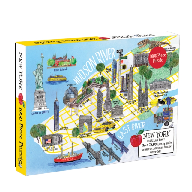 New York City Map 1000 Piece Puzzle, Game Book