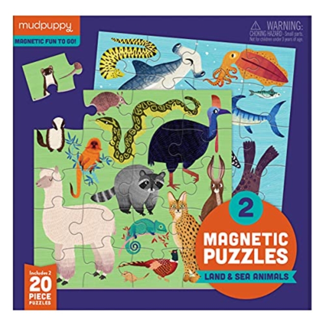 Land & Sea Animals Magnetic Puzzle, Toy Book