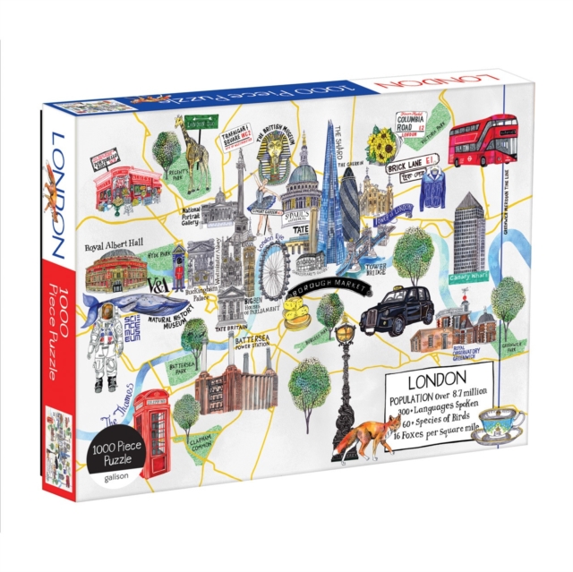 London Map 1000 Piece Puzzle, Jigsaw Book