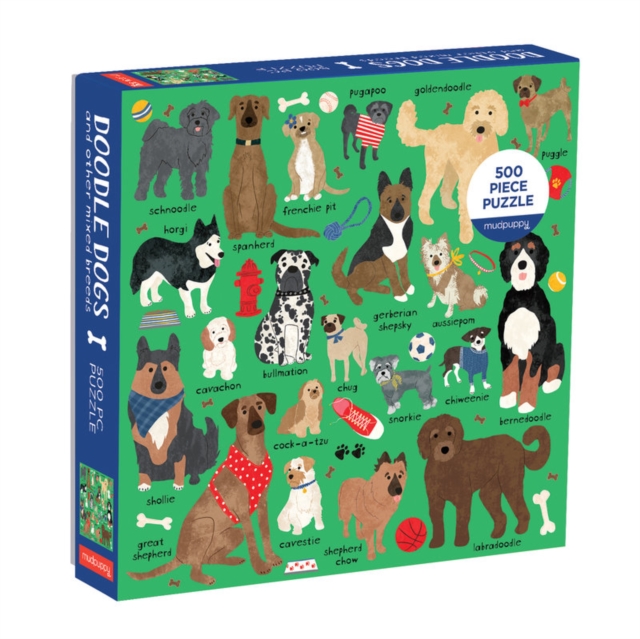 Doodle Dog And Other Mixed Breeds 500 Piece Family Puzzle, Jigsaw Book