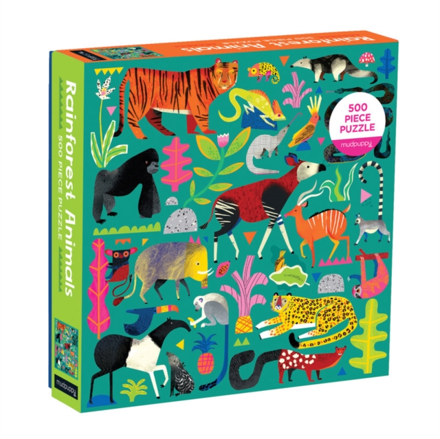 Rainforest Animals 500 Piece Family Puzzle, Jigsaw Book