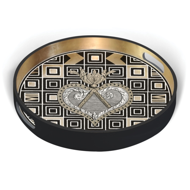 Christian Lacroix Atout Coeur Round Lacquer Tray, Tableware Book