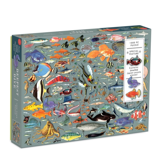 Deepest Dive 1000 Piece Puzzle with Shaped Pieces, Jigsaw Book