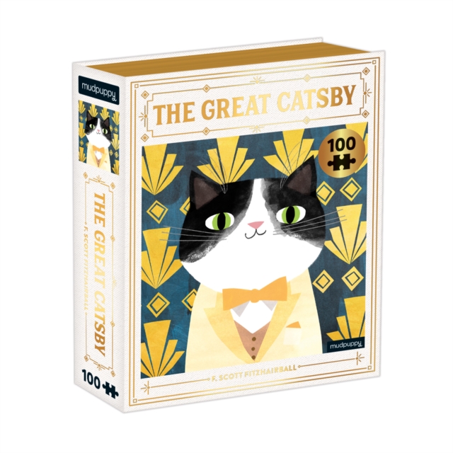 The Great Catsby Bookish Cats 100 Piece Puzzle, Jigsaw Book