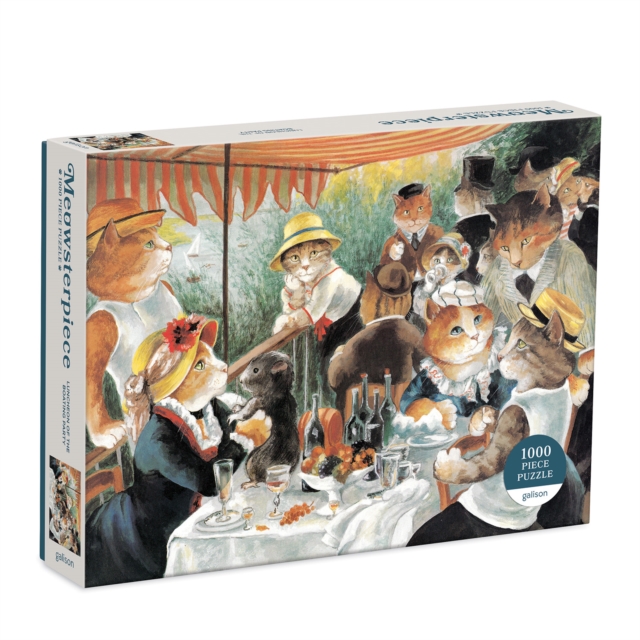 Luncheon of the Boating Party Meowsterpiece of Western Art 1000 Piece Puzzle, Jigsaw Book