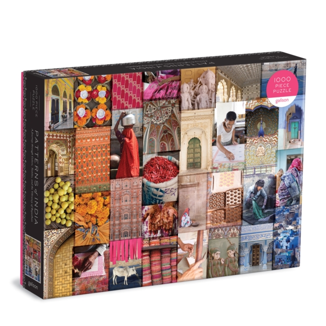 Patterns of India: A Journey Through Colors, Textiles and the Vibrancy of Rajasthan 1000 Piece Puzzle, Jigsaw Book