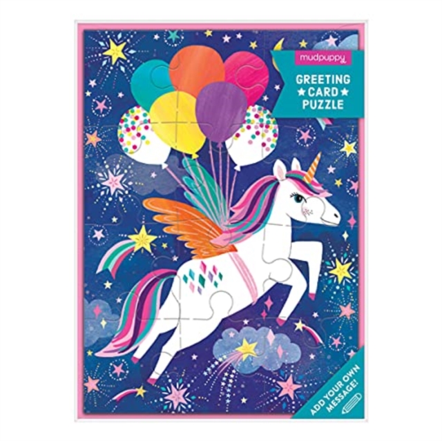 Unicorn Party Greeting Card Puzzle, Game Book