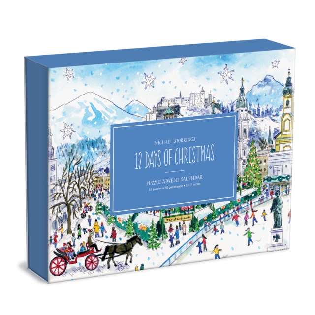 Michael Storrings 12 Days of Christmas Advent Puzzle Calendar, Jigsaw Book