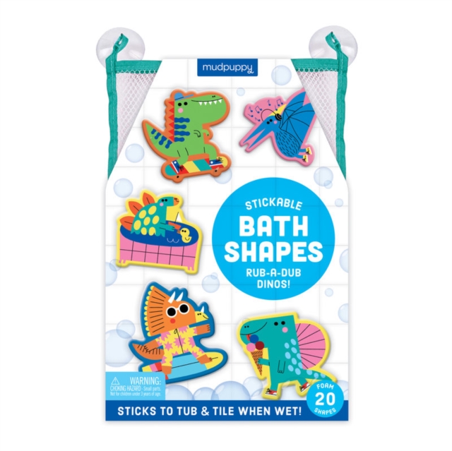 Rub-a-Dub Dinos Stickable Foam Bath Shapes, Toy Book