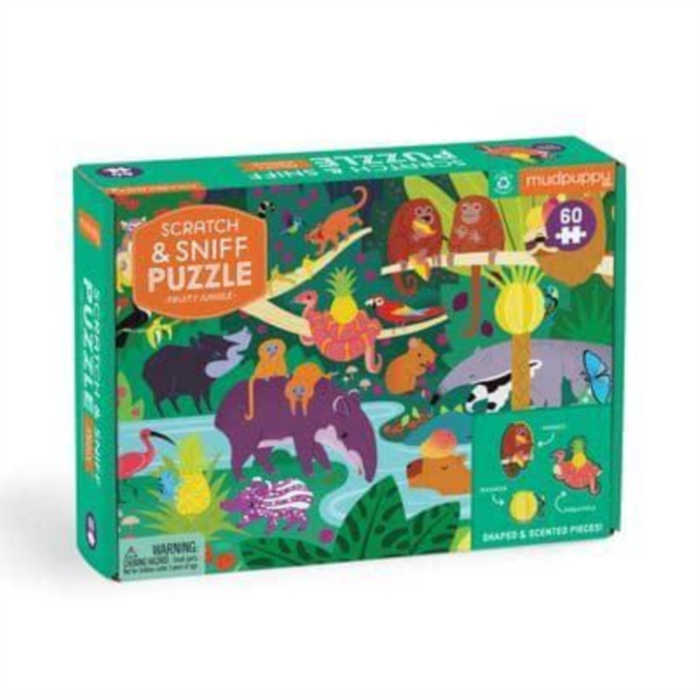 Fruity Jungle 60 Piece Scratch and Sniff Puzzle, Jigsaw Book