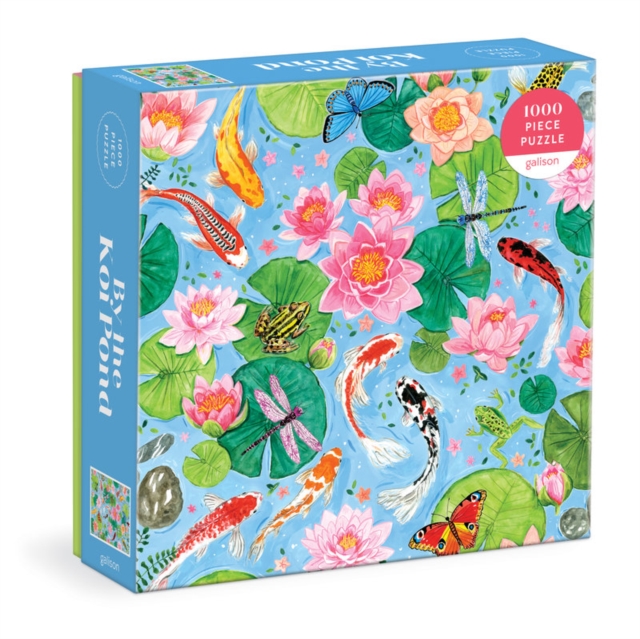 By The Koi Pond 1000 Piece Puzzle in Square Box, Jigsaw Book
