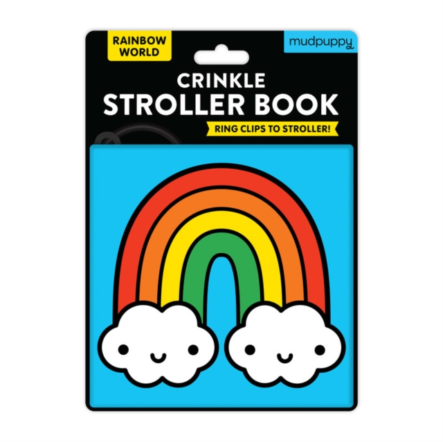 Rainbow World Crinkle Fabric Stroller Book, Novelty book Book