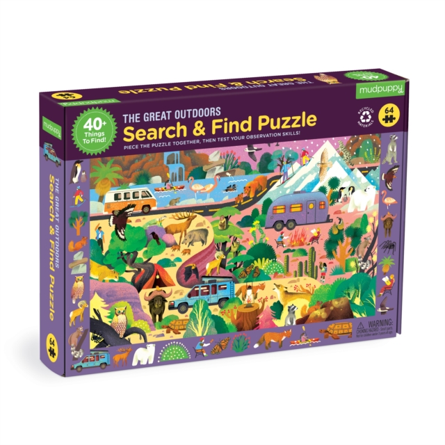 The Great Outdoors 64 piece Search and Find Puzzle, Jigsaw Book