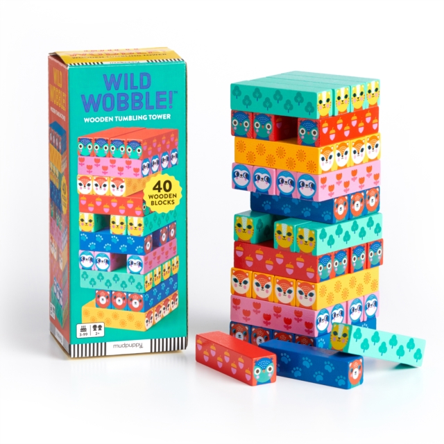 Wild Wobble! Wooden Tumbling Tower, Game Book