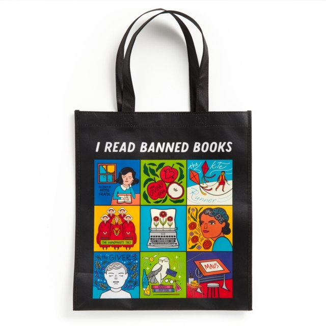 I Read Banned Books Reusable Shopping Bag, Tote bag Book