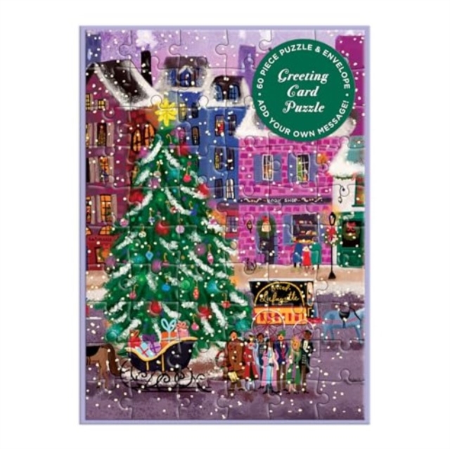 Joy Laforme Christmas Square Greeting Card Puzzle, Jigsaw Book
