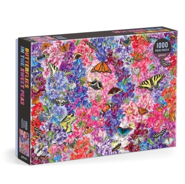 Troy Litten Butterflies In the Sweet Peas 1000 Piece Puzzle, Jigsaw Book