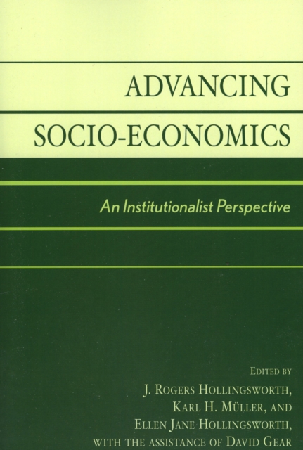 Advancing Socio-Economics : An Institutionalist Perspective, Paperback / softback Book