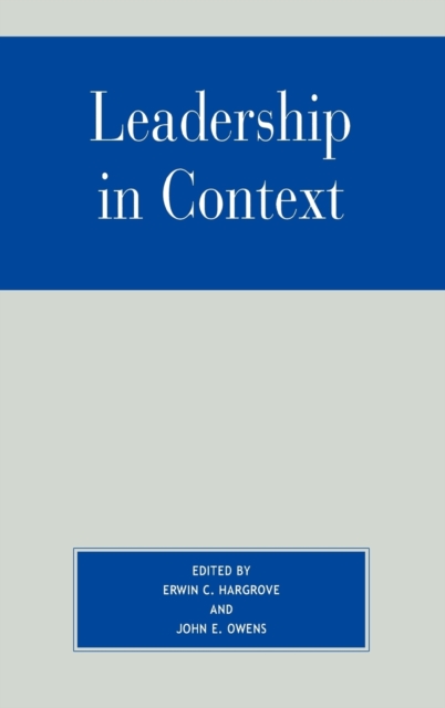Leadership in Context, Hardback Book