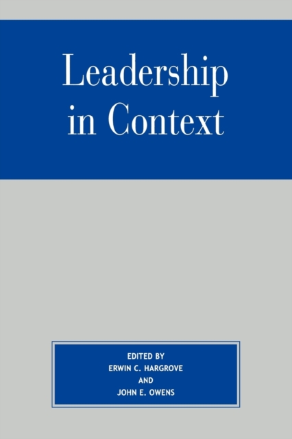 Leadership in Context, Paperback / softback Book