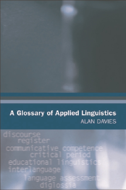 A Glossary of Applied Linguistics, Hardback Book