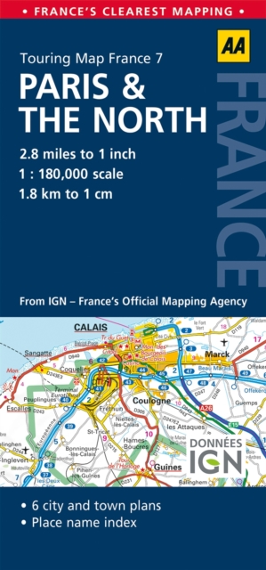 7. Paris & the North : AA Road Map France, Sheet map, folded Book
