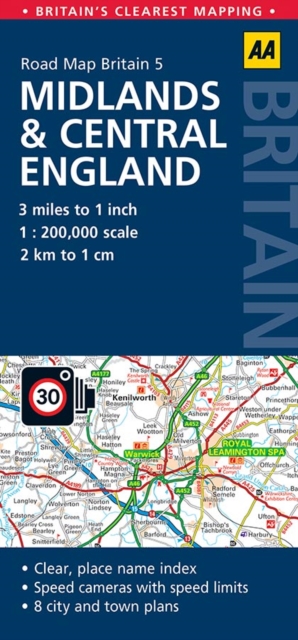 Midlands & Central England, Sheet map, folded Book