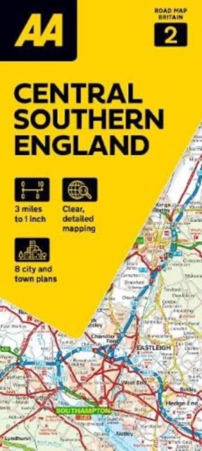 AA Road Map Central Southern England, Sheet map, folded Book