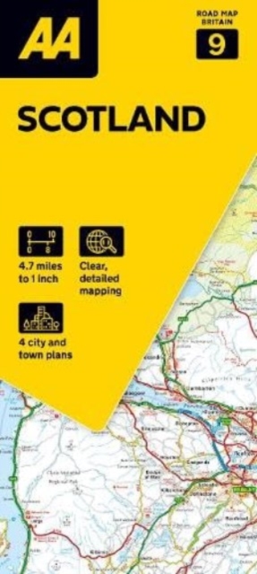 AA Road Map Scotland, Sheet map, folded Book