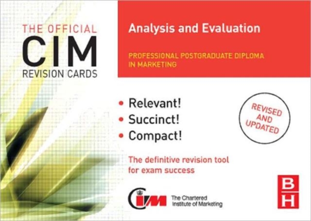 CIM Revision Cards Analysis and Evaluation, Hardback Book