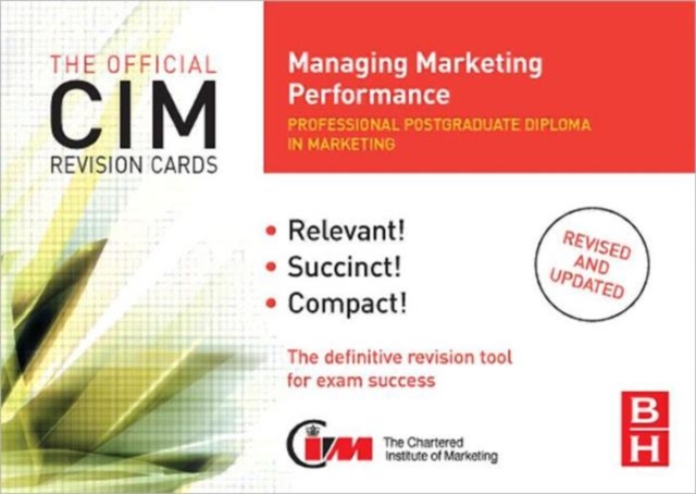 CIM Revision Cards Managing Marketing Performance, Hardback Book