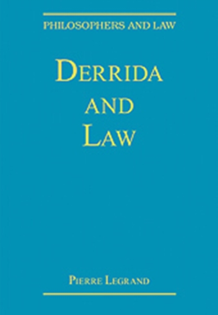 Derrida and Law, Hardback Book