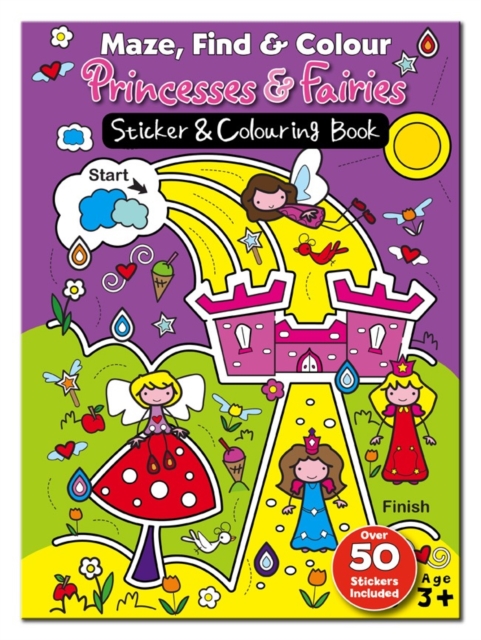 Maze, Find & Colour Princesses & Fairies, Paperback / softback Book