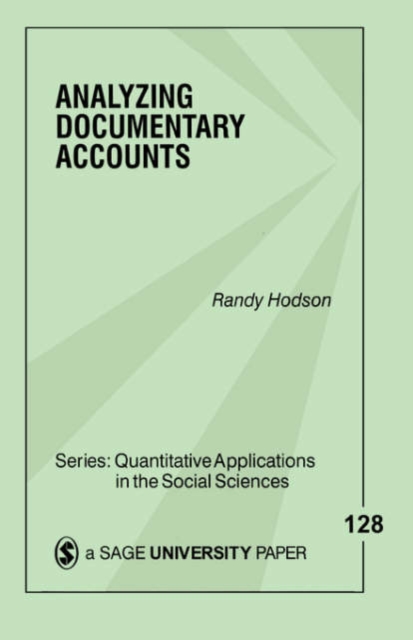 Analyzing Documentary Accounts, Paperback / softback Book