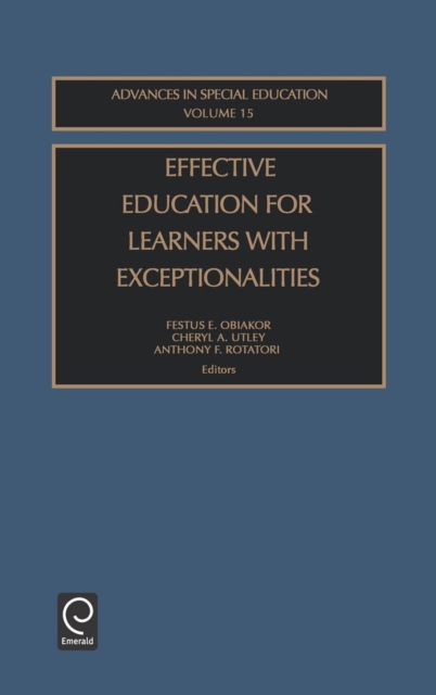 Effective Education for Learners with Exceptionalities, Hardback Book