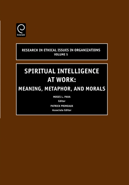 Spiritual Intelligence at Work : Meaning, Metaphor, and Morals, Hardback Book