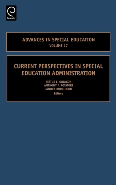 Current Perspectives in Special Education Administration, Hardback Book