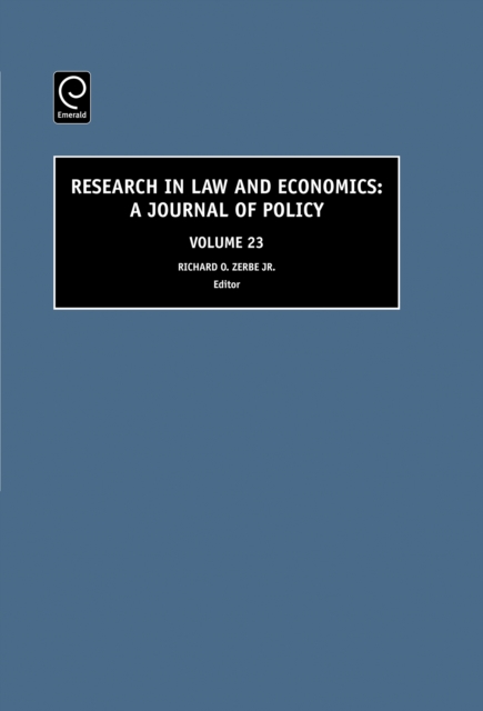 Research in Law and Economics : A Journal of Policy, Hardback Book
