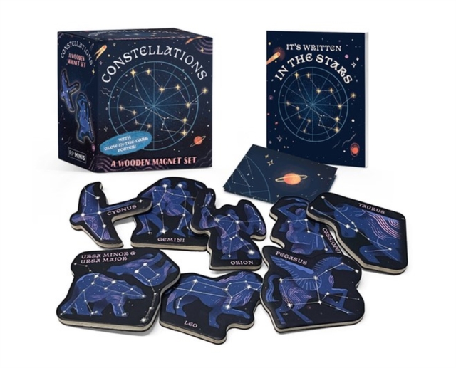 Constellations: A Wooden Magnet Set : With glow-in-the dark poster!, Multiple-component retail product Book