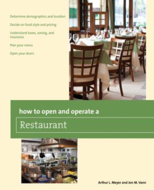 How to Open and Operate a Restaurant, Paperback / softback Book